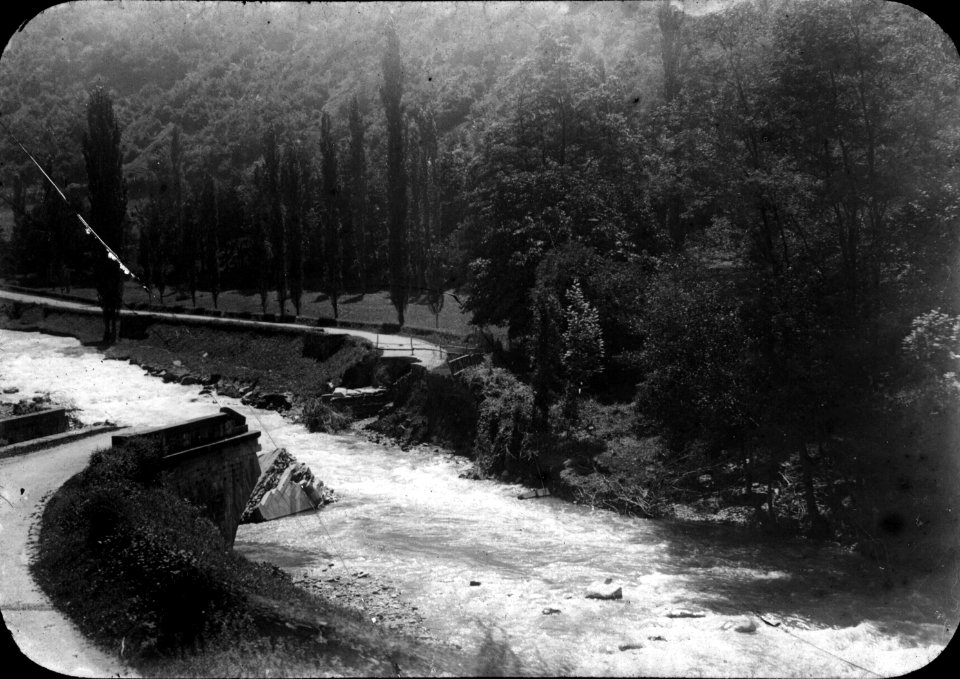 Inondations du 3 juillet 1897, pont de Gruan, vallée de la Pique