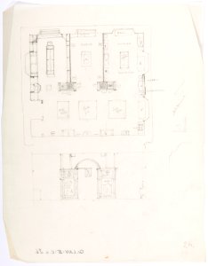 Inredningsritning, Landesmuseum Zürich - Hallwylska museet - 102180