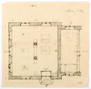 Inredningsritning, Landesmuseum Zürich - Hallwylska museet - 102184