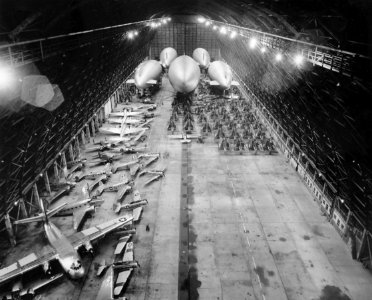 Inside of Hangar 2 of NAS South Weymouth in September 1944