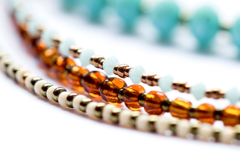 Necklace beads glass beads