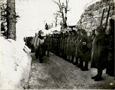 Inspektion des II. Regiments der Tiroler Kaiserjäger durch Exzellenz Conrad v.Hötzendorf, in Folgaria (BildID 15624450)
