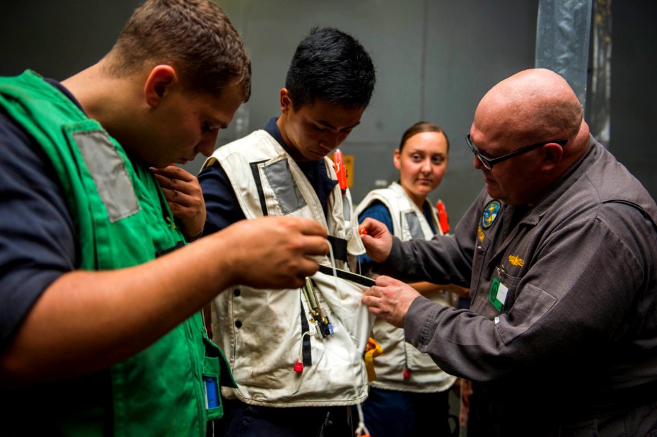 INSURV inspection aboard USS Germantown 140826-N-XM324-012
