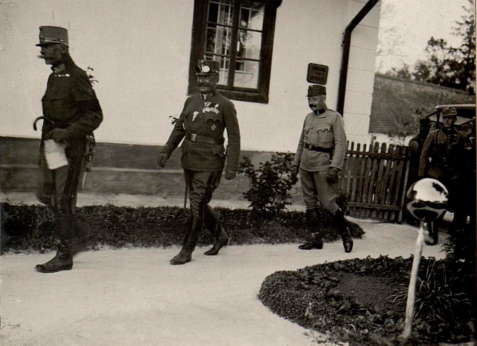 Inspizierung d.S.Exz.G.d.J.Suchovati beim Korpskomdo in Narajow (BildID 15530767)