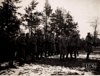 Inspizierung der 2.3.u.4.Eskadron bei reit.Sch.Rgt.2. Stara Dubrowa. (9-II.1918.) (BildID 15712051)