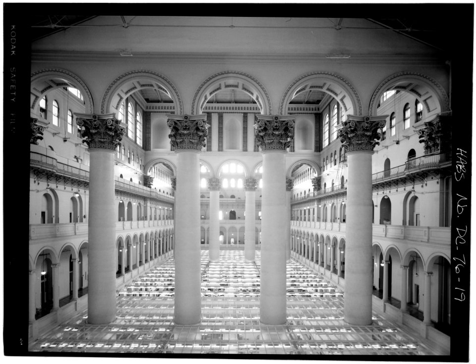 Interior central cout looking west pension building