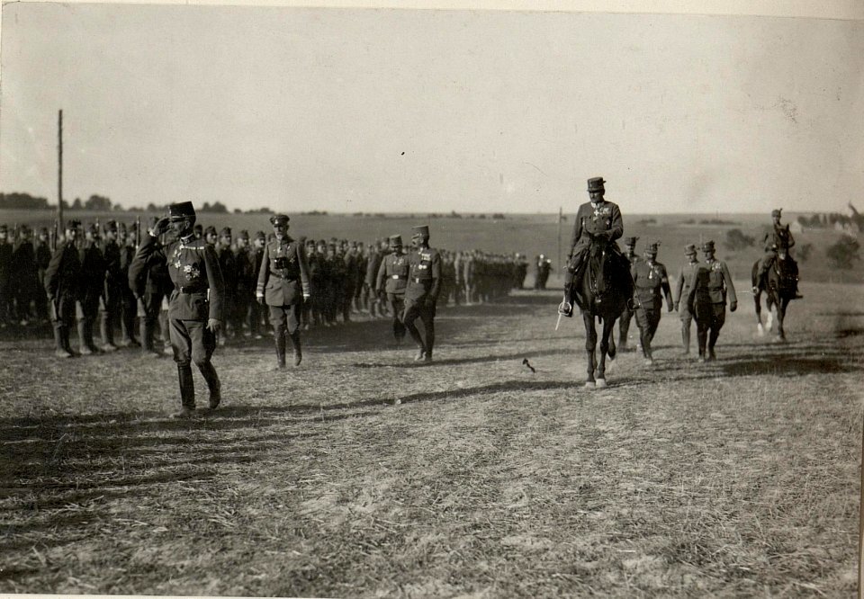 Inspizierung der k.u.k.55.Inftr, Dion d.GO.Böhm-Ermolli. (BildID 15532339)