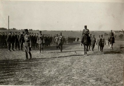 Inspizierung der k.u.k.55.Inftr, Dion d.GO.Böhm-Ermolli. (BildID 15532339)