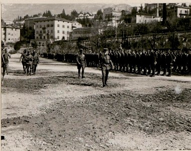 Inspizierung des 4.Tiroler Kaiserjägerregimentes durch Exzellenz Feldmarschall Conrad Freiherr von Hötzendorf am Piazza d'Armi in Trient (BildID 15736097)