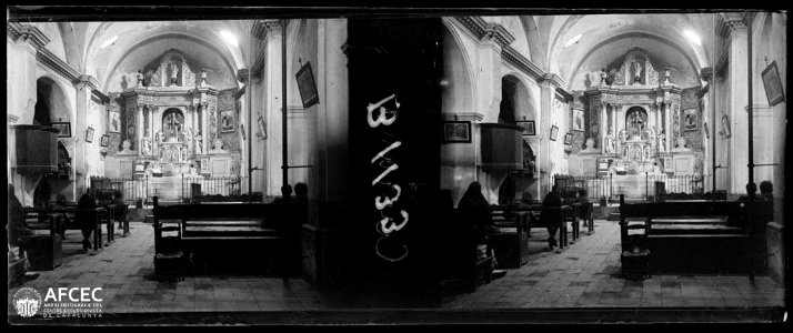 Interior de l'església de la Febró