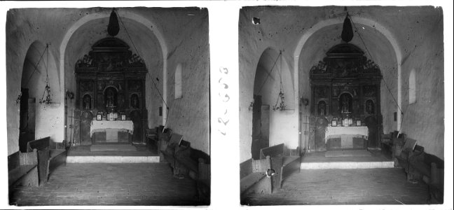 Interior de l'església de Sant Llop de Riells i Viabrea