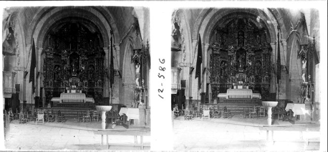 Interior de l'església de Sant Salvador a Vilanova de Meià