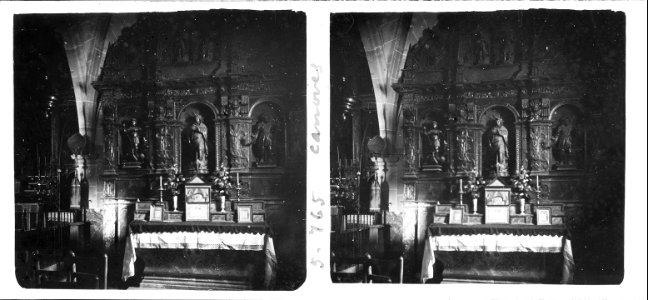 Interior de l'església i vista del creuer