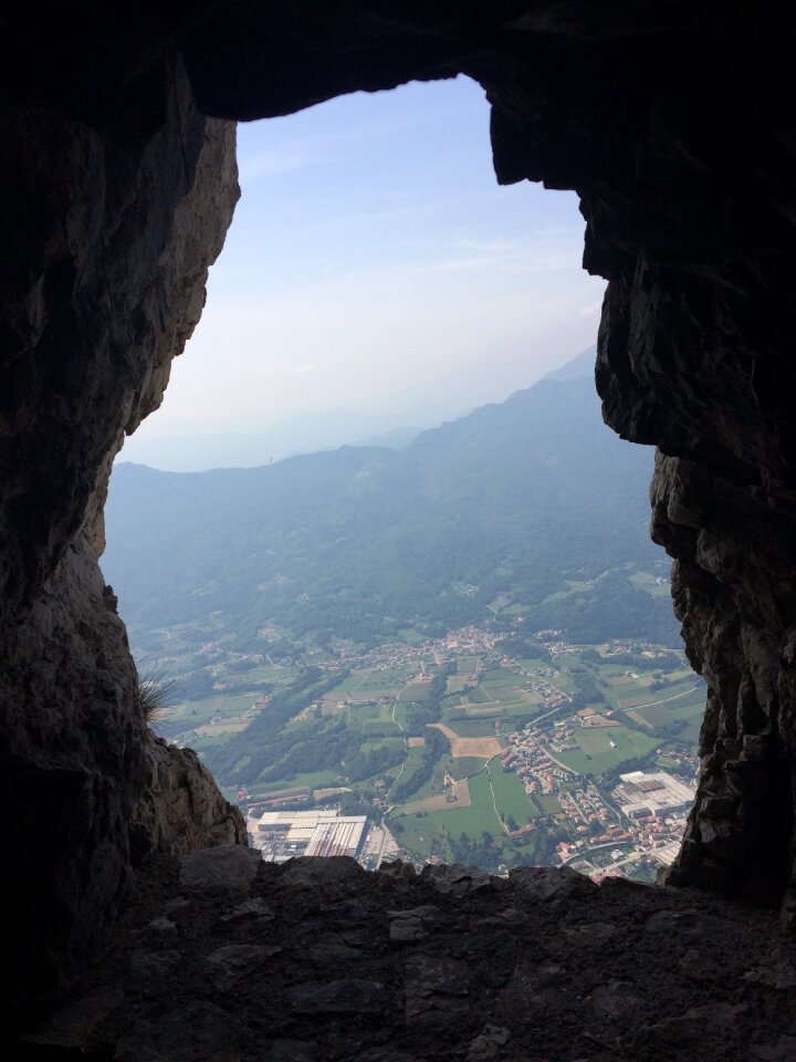 Mountain trekking rock