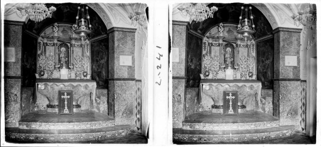 Interior de la capella del castell d´Alaró a Palma de Mallorca