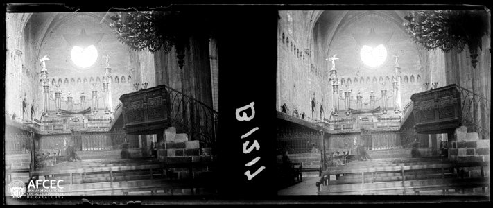 Interior de la catedral de Girona (AFCEC GAUSACHS B 01217)