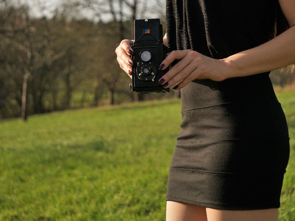 Young woman female model old