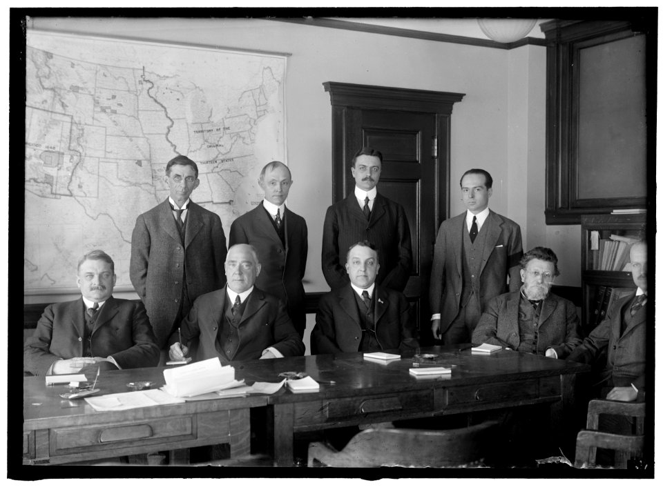INTER-DEPARTMENTAL COMMITTEE. CONFIDENTIAL COORDINATING COMMITTEE. EACH MEMBER APPOINTED FROM A DEPARTMENT AT REQUEST OF PRESIDENT. SEATED- S.W. STRATTON, CHIEF, BUREAU OF STANDARDS; WILLIAM LCCN2016864693