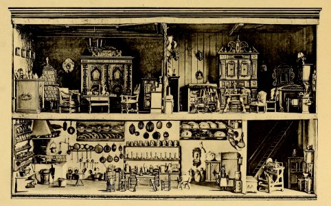 Interior of a 17th century doll house