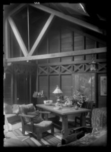 Interior of Arnold Genthe's bungalow in Carmel, California LOC agc.7a09709
