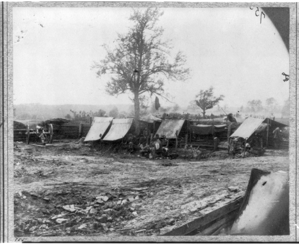 Interior of Confederate earthworks commanding Chesterfield Bridge, captured by 2nd Corps, May 24, 1864 LCCN2006686818
