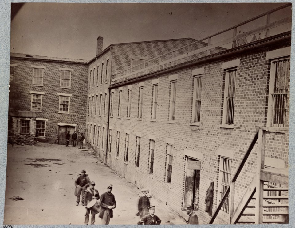Interior of court-yard, Castle Thunder, Richmond, Va., April, 1865 LCCN2014645904