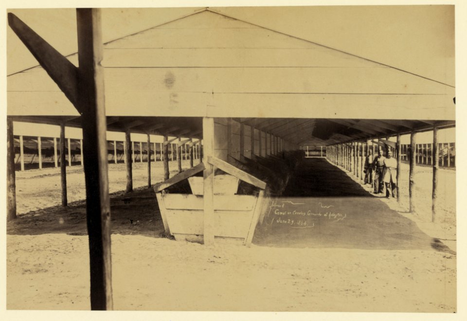 Interior of corral on cemetery grounds at Arlington LCCN2005689623