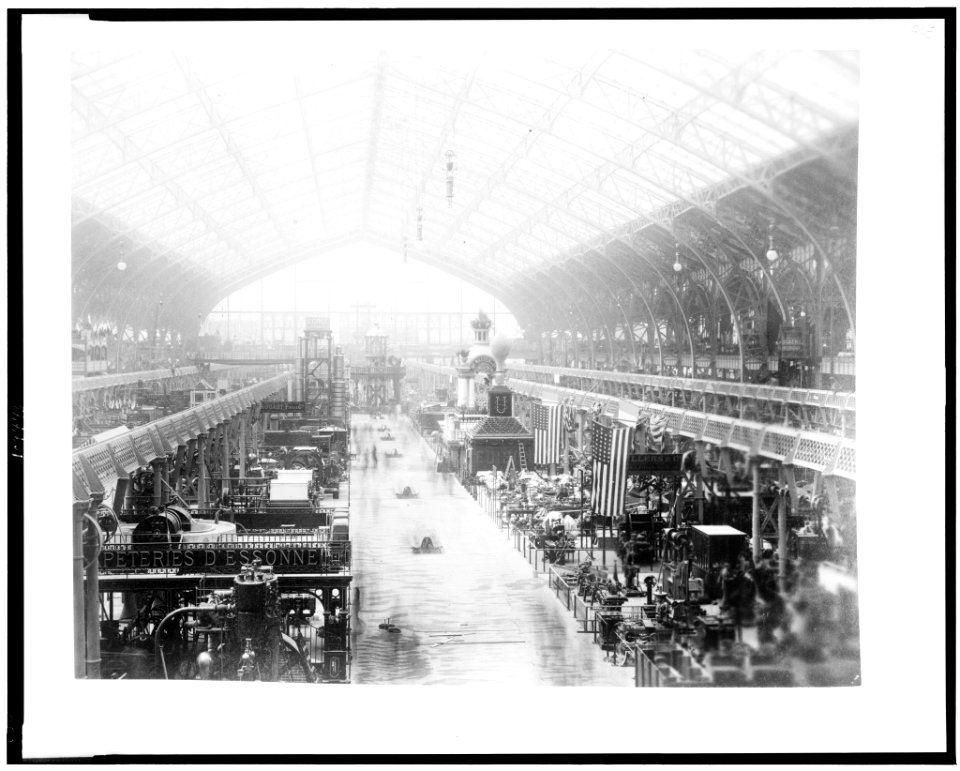 Interior of Gallery of Machines, showing machinery, Paris Exposition, 1889 LCCN93516697