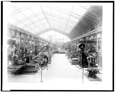 Interior of Gallery of Machines, showing machinery, Paris Exposition, 1889 LCCN93516699