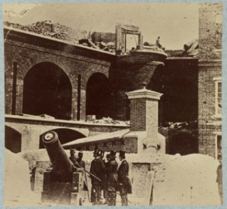 Interior of Fort Sumter in April 1861 after its surrender by U.S. garrison LCCN2013651621