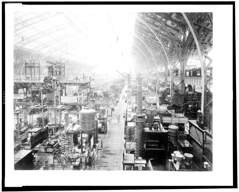 Interior of Gallery of Machines, showing machinery, Paris Exposition, 1889 LCCN93516693