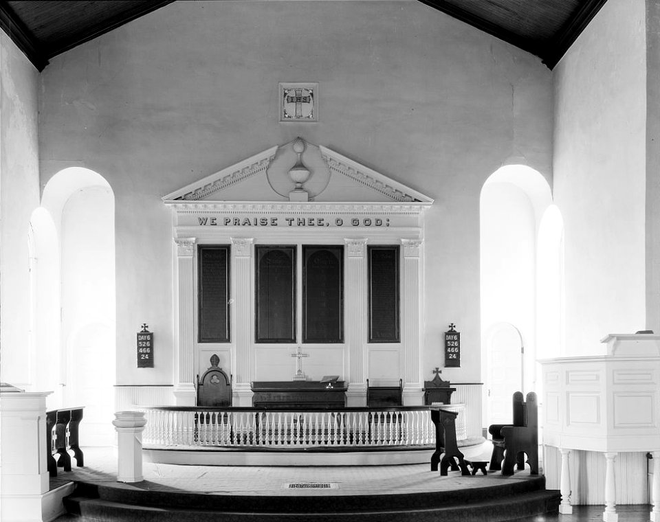 Interior Abingdon Church White Marsh Gloucester County Virginia by Frances Benjamin Johnston