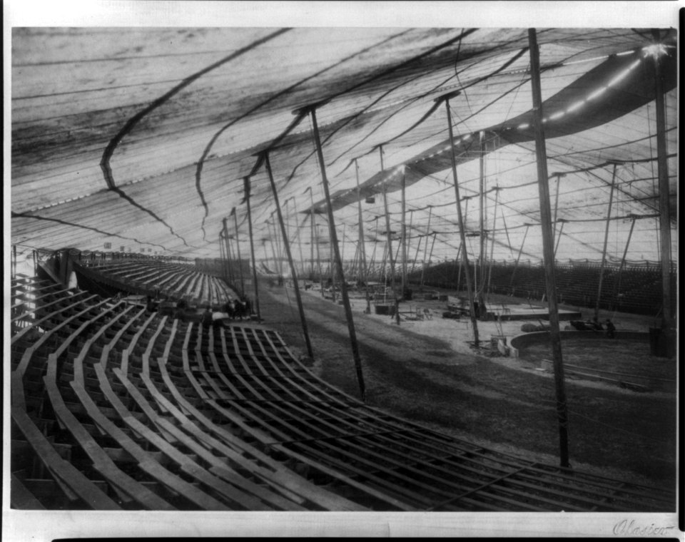 Interior of large circus tent LCCN2003688529