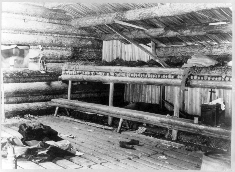 Interior of loggers' camp on Mud Pond in which 39 nights were spent camping LCCN2002697471