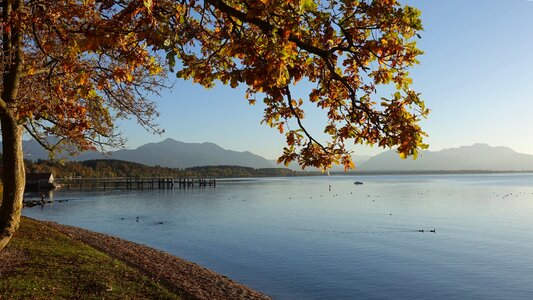 Chiemsee mountains quiet autumn picture