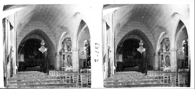 Interior de l'església de Gualba