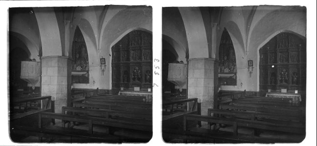 Interior de l'església de Salars de Pallars