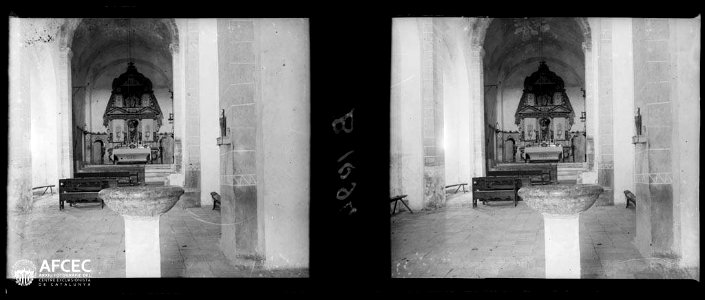 Interior de l'església de Sant Ponç de Corbera