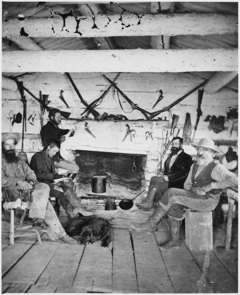 Interior of Sawtell's ranch, 1872 - NARA - 517462