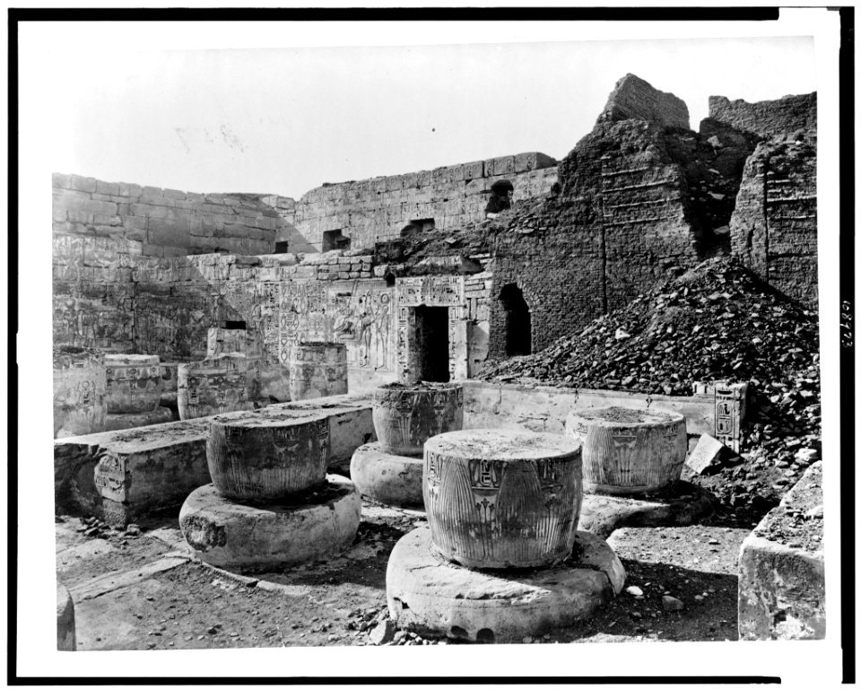 Interior of Temple of Medinet Habu, Thebes LCCN94514483