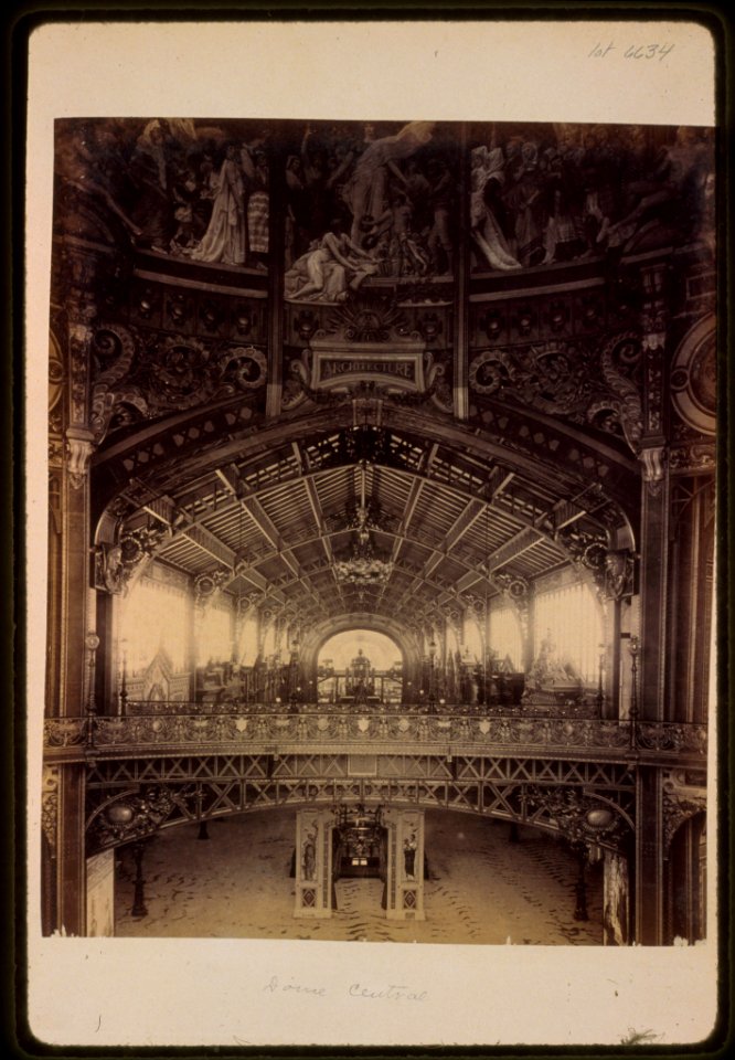 Interior of the Central Dome, with a view toward the Gallery of Thirty Meters, Paris Exposition, 1889 LCCN92520418