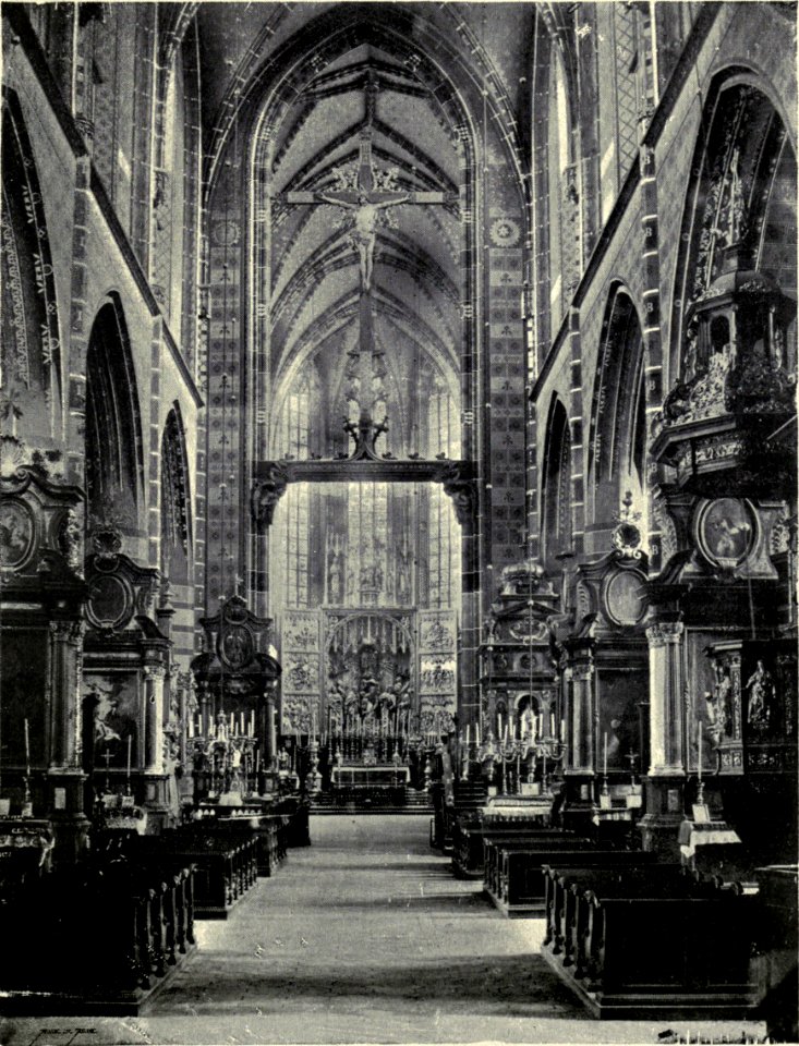 Interior of St Mary's Church (Cracow - Lepszy, page 93 crop)