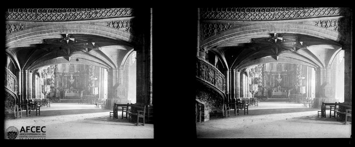 Interior de l'església de Santa Maria de Morella (AFCEC GAUSACHS B 01733)