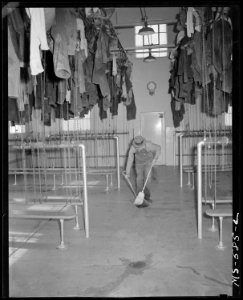 Interior of wash and change house for miners. Columbia Steel Company, Columbia Mine, Columbia, Carbon County, Utah. - NARA - 540505