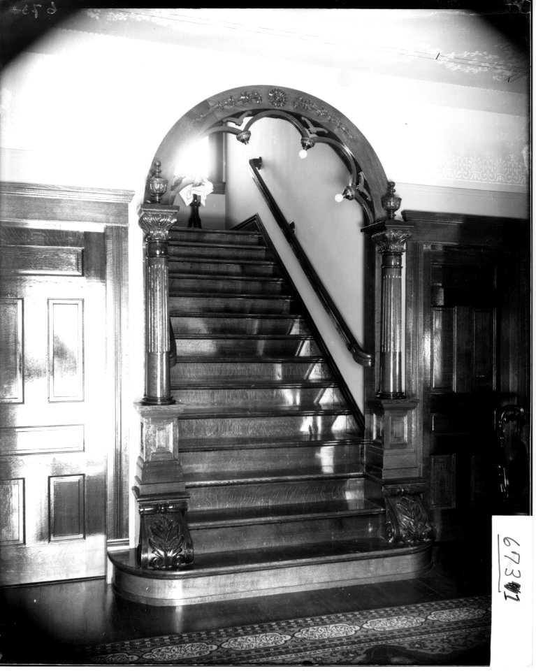 Interior staircase at George Munns house 1905 (3200489360)