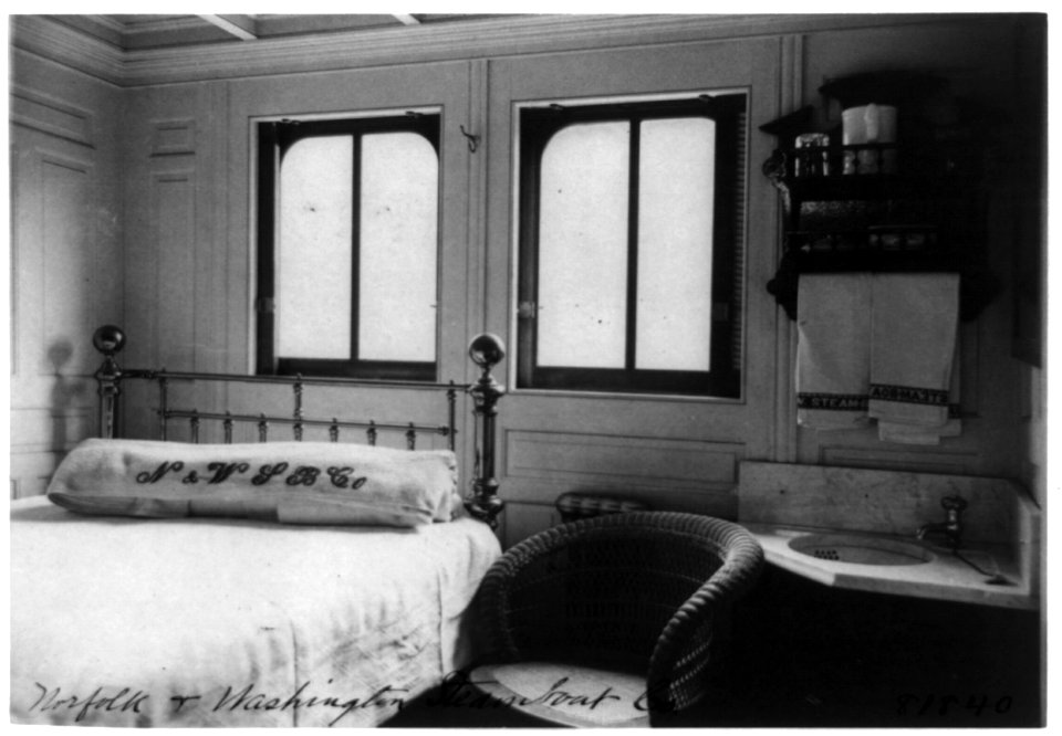 Interior view of steamboat cabin LCCN90707920