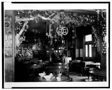 Interior view of tearoom in Chinatown, New York City, N.Y. LCCN2003668345