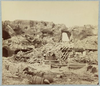 Interior view of Fort Sumter, S.C. showing the effects of bombardment LCCN2013651626