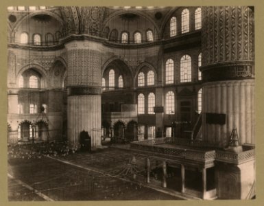 Interior view of the Sultanahmet Camii (mosque) LCCN2003677066
