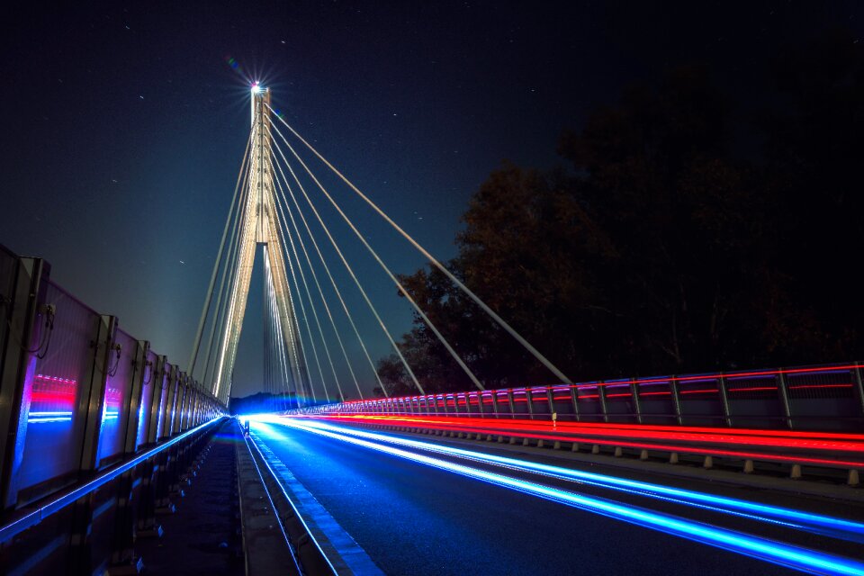Lighting long exposure night photograph